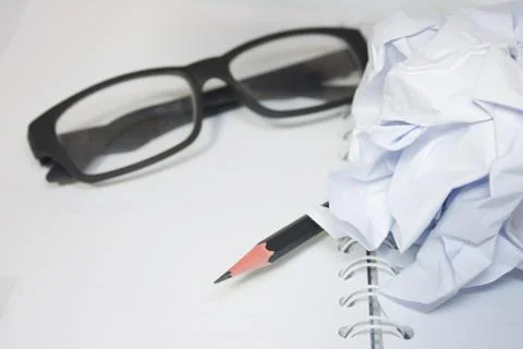 Paper with pencil Stock Photos