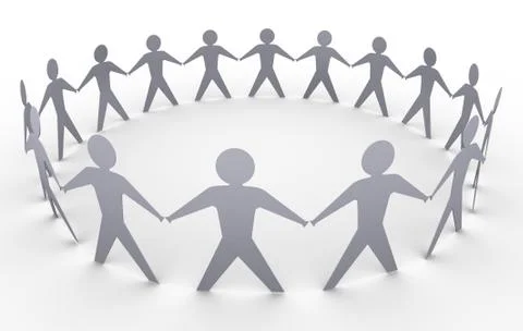 Paper people Stock Illustration