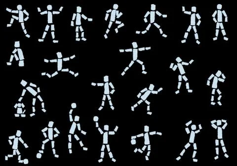 Paper people Stock Illustration