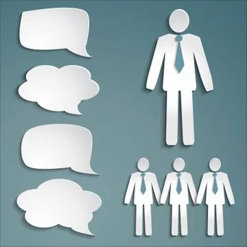 Paper people Stock Illustration