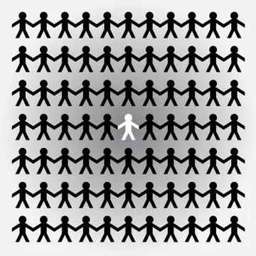 Paper people Stock Illustration