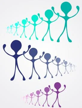 Paper people Stock Illustration