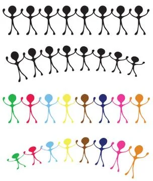 Paper people Stock Illustration