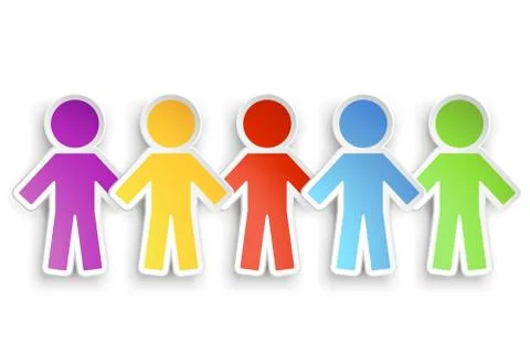 Paper people Stock Illustration