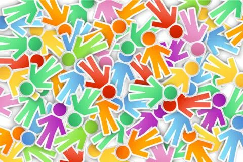 Paper people Stock Illustration