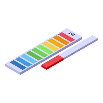Paper ph meter icon isometric vector. Water soil Stock Illustration