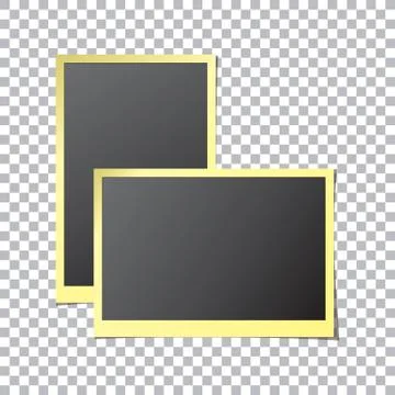 Paper Photo Frame Isolated Vector Stock Illustration