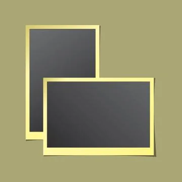 Paper Photo Frame Isolated Vector Stock Illustration