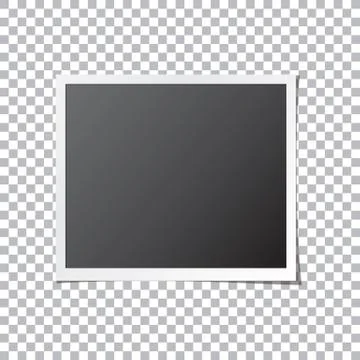 Paper Photo Frame Isolated Vector Stock Illustration