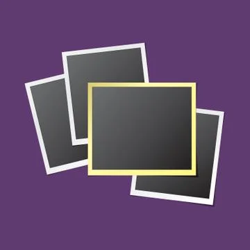 Paper Photo Frames Stock Illustration
