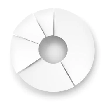 Paper pie chart, 3d render Stock Illustration