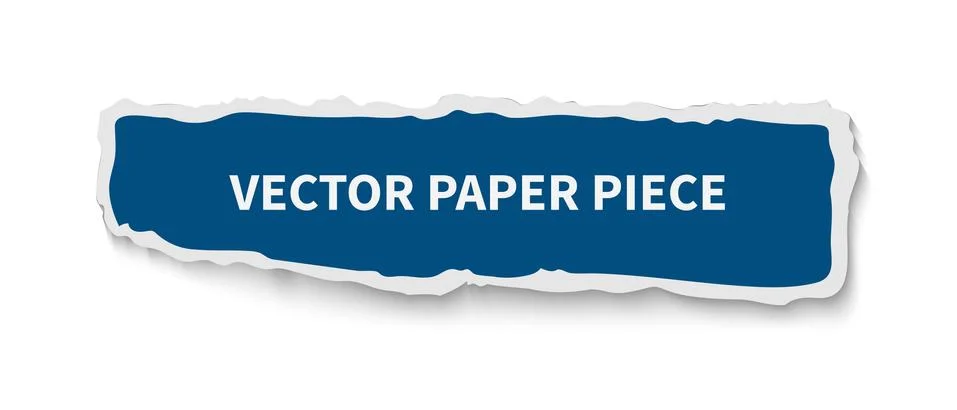 Paper piece gap realistic vector banner template Illustrazione stock