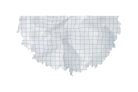 Paper piece rip and background torn square grid with school education collage Stock Illustration