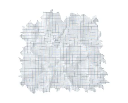 Paper piece rip for background torn square grid and school education collage Stock Illustration