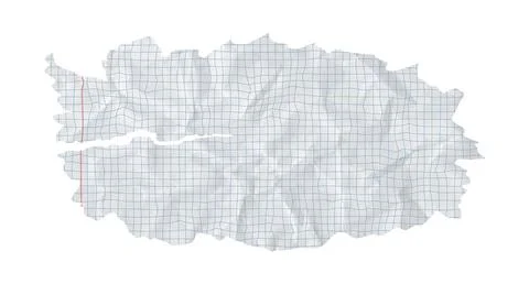 Paper piece rip with background torn square grid for school education collage Stock Illustration