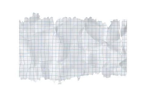 Paper piece rip for background torn square grid and school education collage Stock Illustration