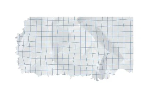 Paper piece rip for background torn square grid and school education collage Stock Illustration