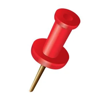 Paper Pin Icon Vector Design Stock Illustration