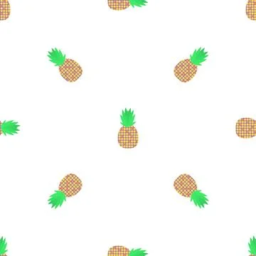 Paper pineapple pattern seamless vector Stock Illustration