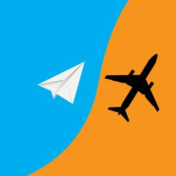 Paper plane 2 Stock Illustration