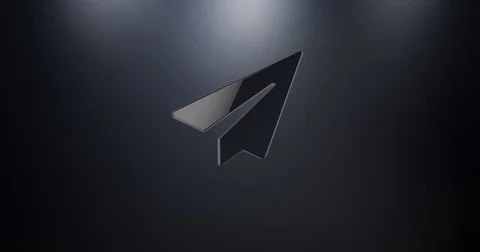Paper Plane Black 3d Icon Stock Footage 71727770