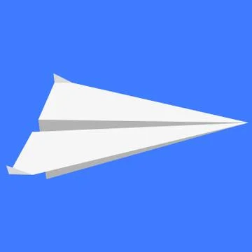 Paper plane on blue background vector illustration イラスト素材