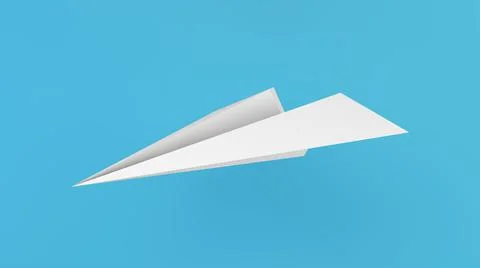 Paper plane blue sky Stock Illustration