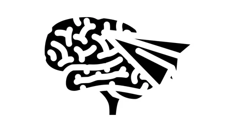 Paper plane brainstorm glyph icon animation Stock Footage 326738531