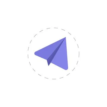 Paper plane colourful flat vector icon Stock-Illustration