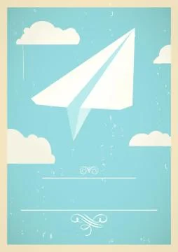 Paper plane concept Illustrazione stock