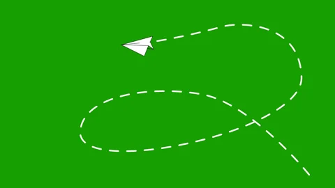 Paper plane on dash track Stock Footage 272318686