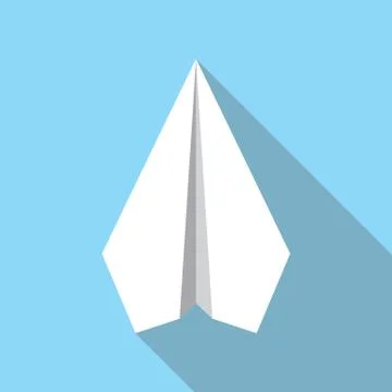 Paper Plane Flat Icon. Paper Origami Airplane symbol. Stock Illustration