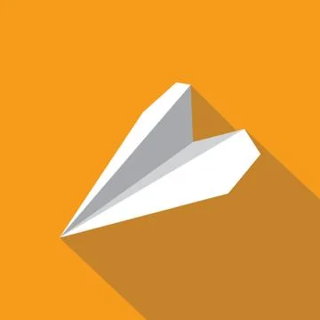 Paper Plane Flat Icon. Paper Origami Airplane symbol. Stock Illustration