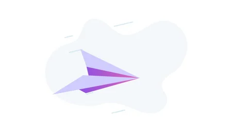 Paper plane fly animation Stock Footage 170571984