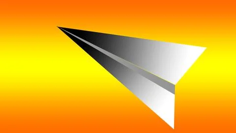 Paper plane flying background. Concepts: the way forward, unique, innovatio.. Stock Illustration