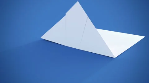Paper plane folding and takeoff Stock Footage 65097731