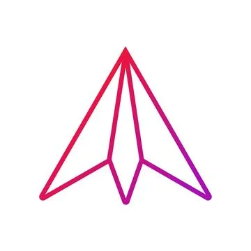 Paper plane Gradient Icon Vector Illustration Stock Illustration
