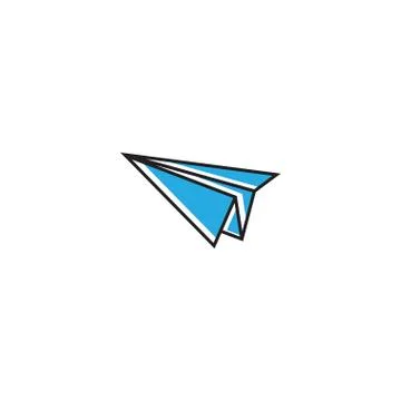 Paper plane graphic template Stock Illustration