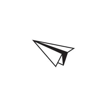Paper plane graphic template Stock Illustration