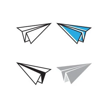 Paper plane graphic template Stock Illustration