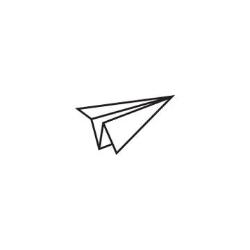Paper plane graphic template Stock Illustration