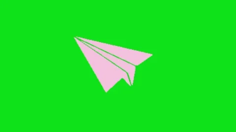 Paper plane on green screen Vidéo 328961931