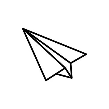 Paper plane icon design template, flat design Stock Illustration