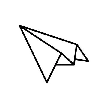 Paper plane icon design template, flat design Stock Illustration