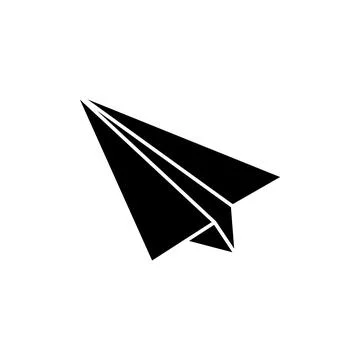 Paper plane icon design template, flat design Stock Illustration