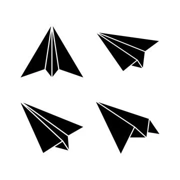 Paper plane icon design template, flat design Stock Illustration