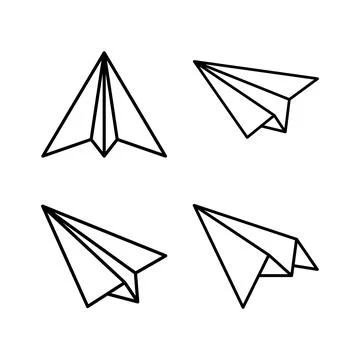 Paper plane icon design template, flat design Stock Illustration