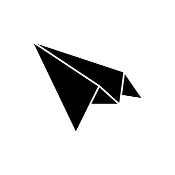 Paper plane icon design template, flat design Stock Illustration