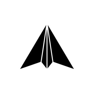 Paper plane icon design template, flat design Stock Illustration