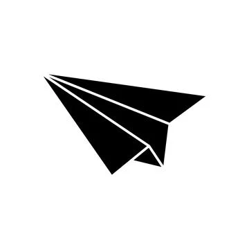 Paper plane icon design template, flat design Stock Illustration